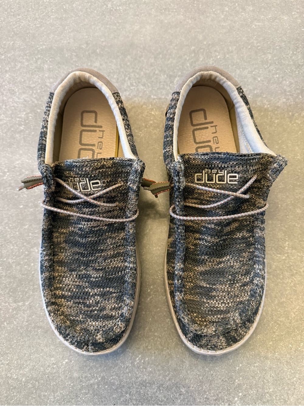 Hey Dude Slip-On Knit Loafers in Camouflage Mix